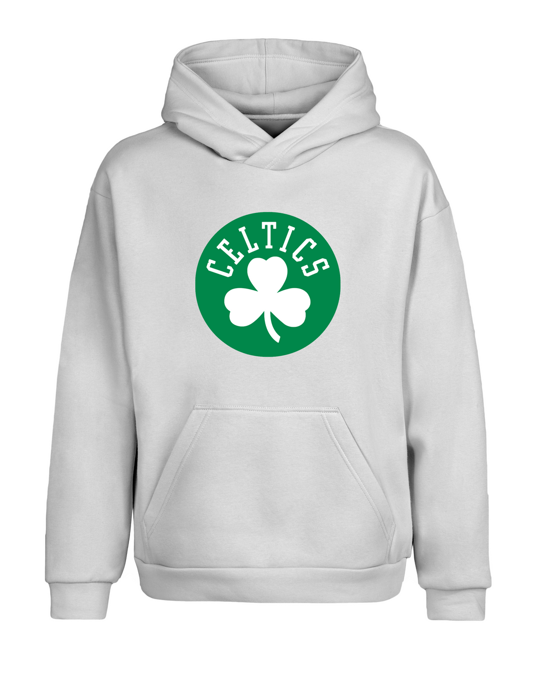 Beyaz Oversize Fit NBA Boston Celtics Kapüşonlu Hoodie Sweatshirt