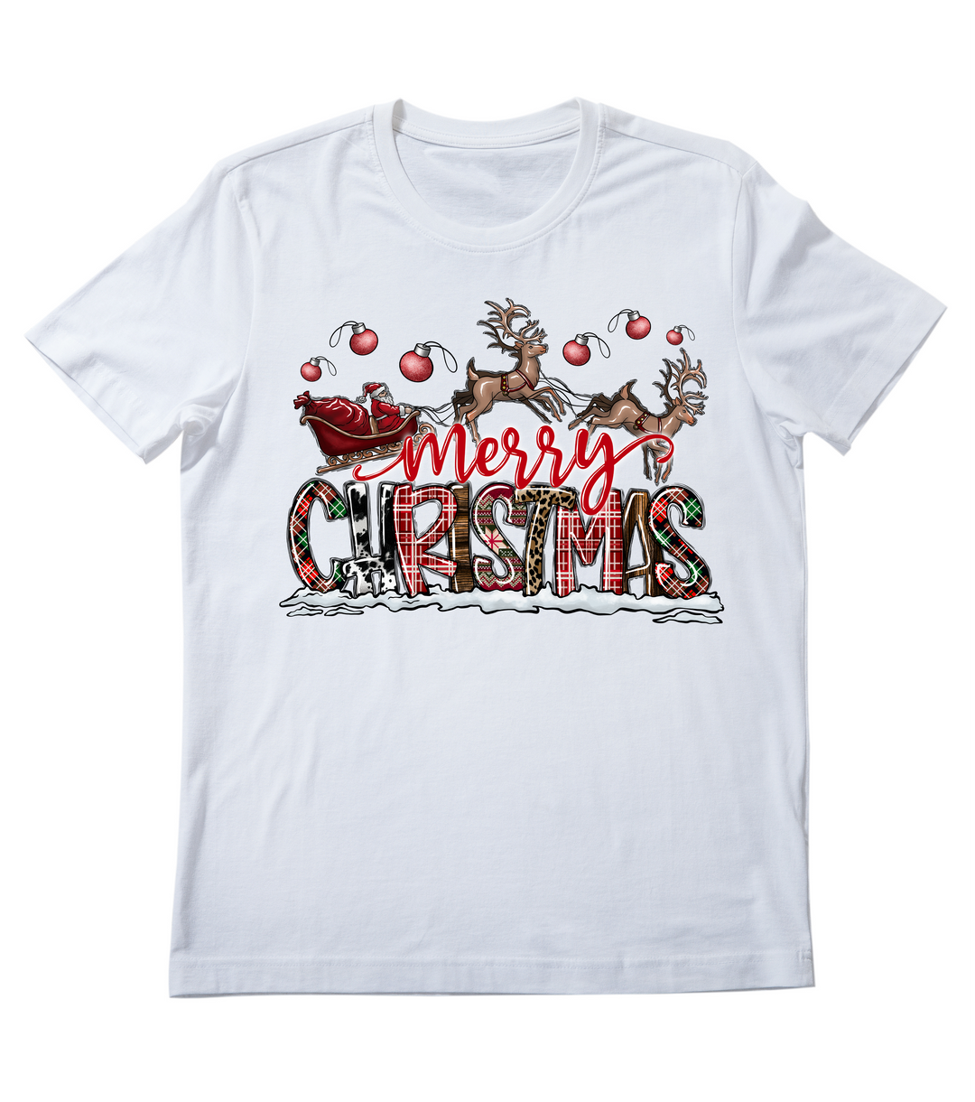 Beyaz oversize Fit Christmas Noel Yeni Yıl T-Shirt