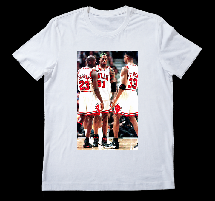 CHICAGO BULLS BIG 3 Oversize %100 Baskılı Kısa Kollu T-Shirt