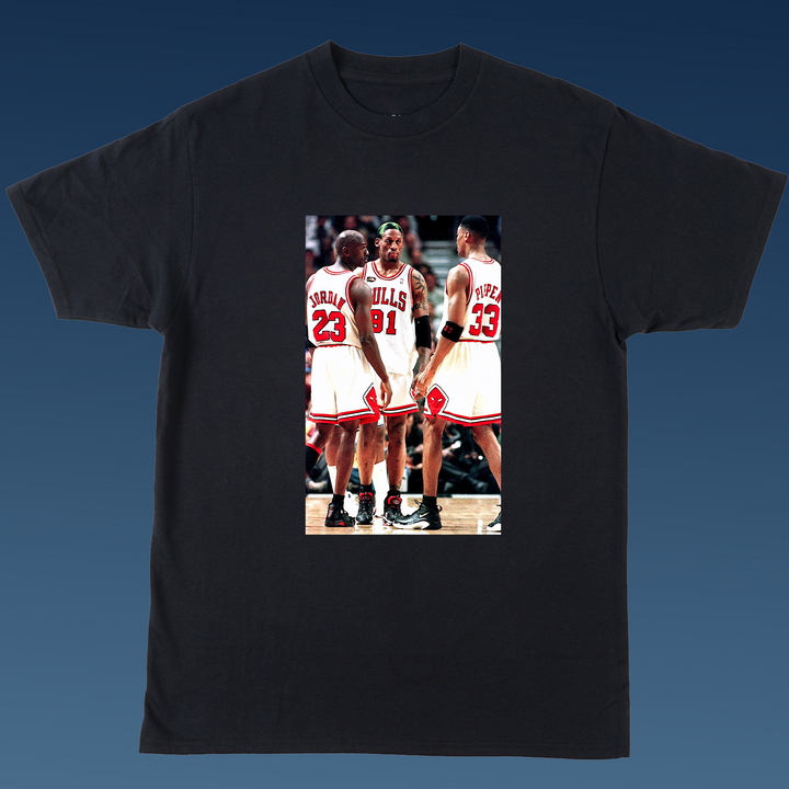 CHICAGO BULLS BIG 3 Oversize %100 Baskılı Kısa Kollu T-Shirt
