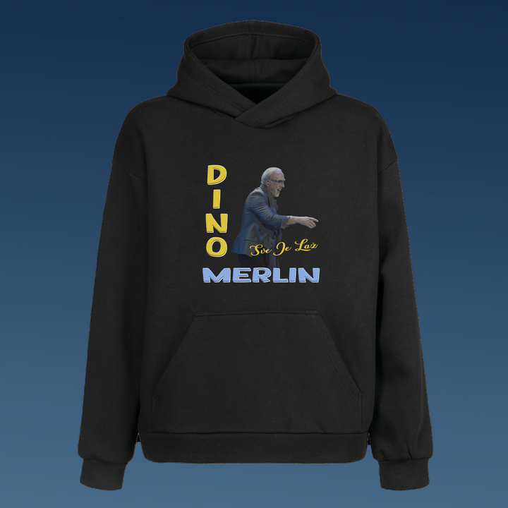 DINO MERLIN BALKAN Oversize Hoodie Kapüşonlu Sweatshirt