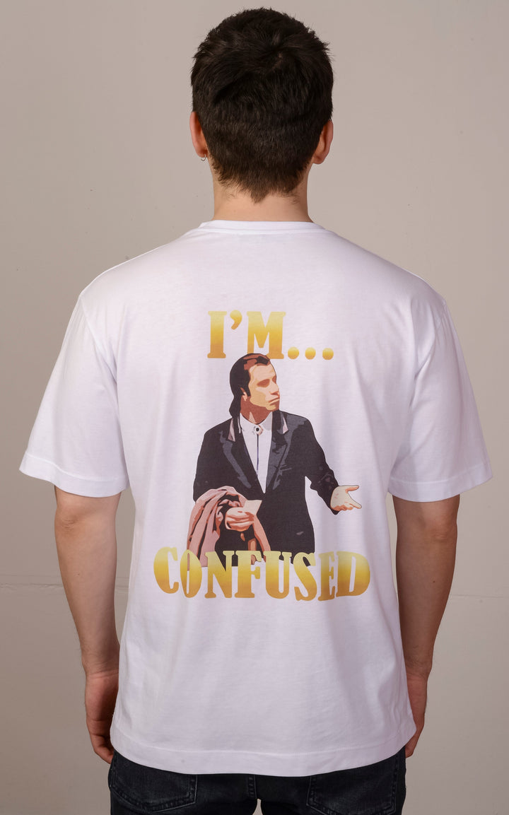 Beyaz Oversize Pulp Fiction T-Shirt