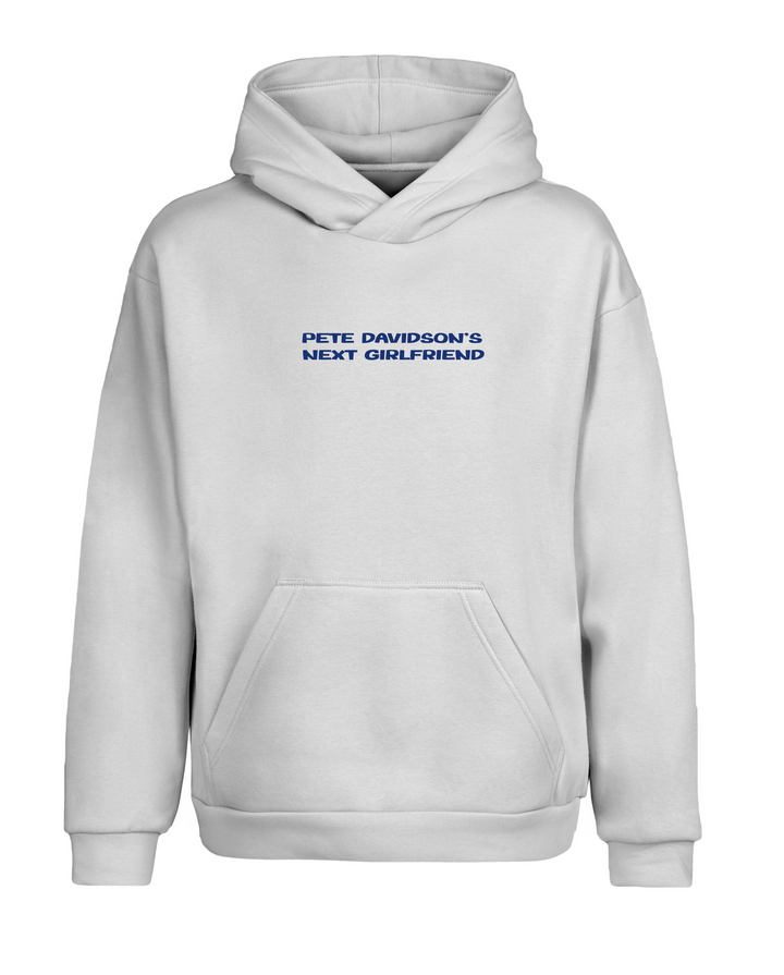 Beyaz Oversize Davidson's Next Girlfriend Kapüşonlu Hoodie Sweatshirt