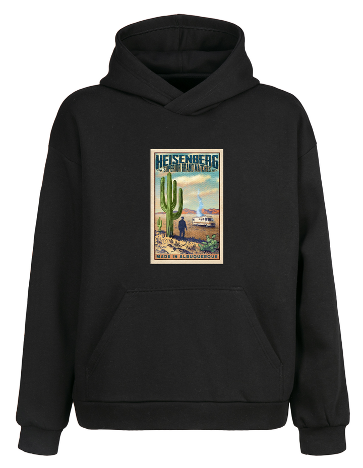 Oversize Fit Heisenberg Breaking Bad Kapüşonlu Hoodie Sweatshirt