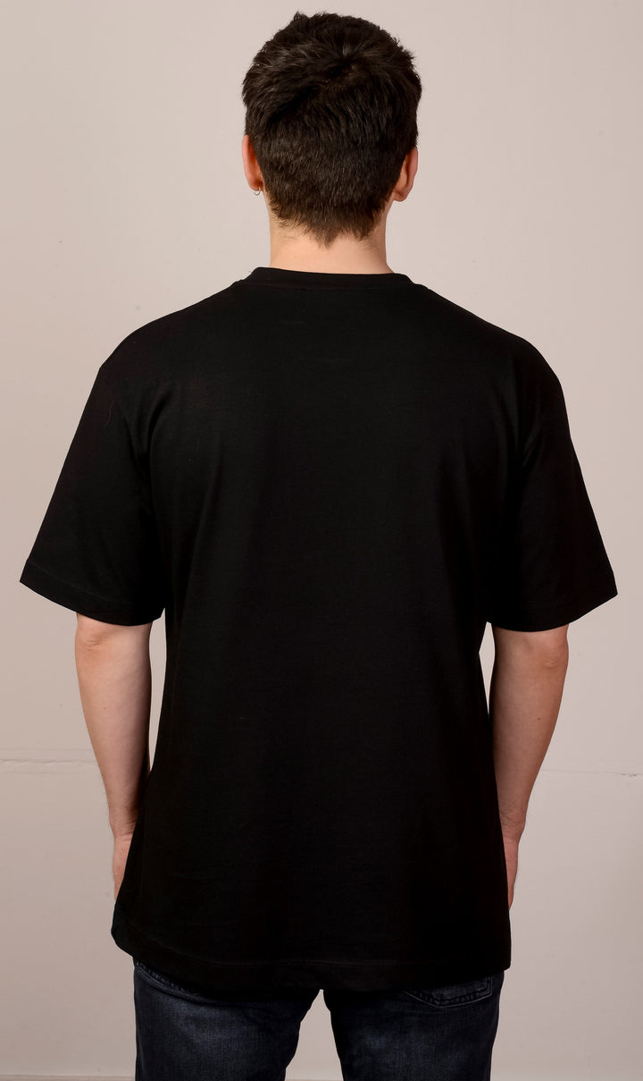 Siyah Oversize Spiderman T-Shirt