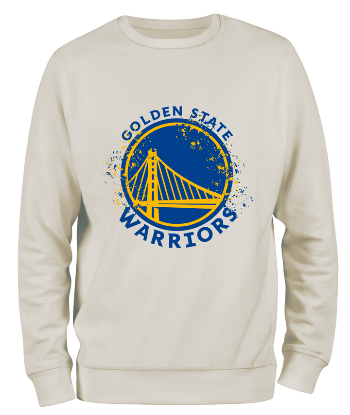 Krem Relax Fit Vintage Golden State GSW Sweatshirt