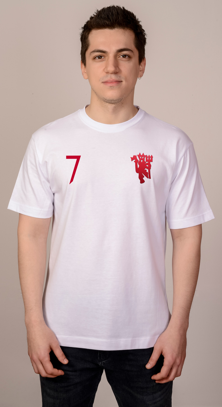 Beyaz Oversize CR7MANU T-Shirt